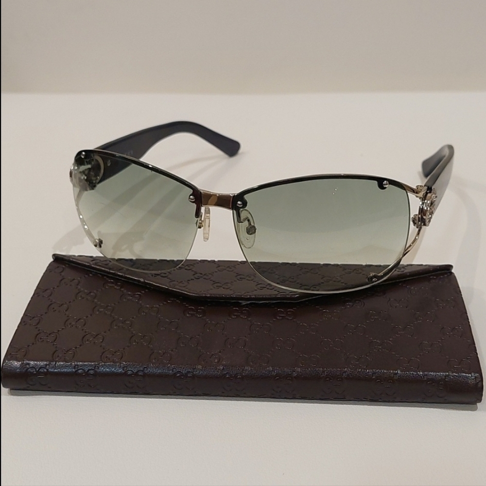 Vintage Gucci 2820F/S Gg Crystal Logo Sunglasses